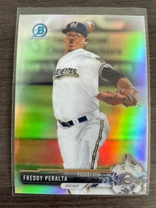 2017 Bowman Entwurf Chrom Freddy Peralta Milwaukee Brewers REFRAKTOR #BDC-29 - Bild 1 von 2