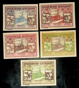 Billete Heller 1920 Austria GERESDORF 10 20 50 / dinero de emergencia - Imagen 1 de 2