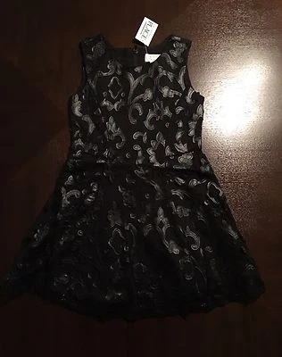 Cute Little Girls Embroidered Dress. The Children's Place, Size 4. Blk NWT $35 - Image 1 of 4