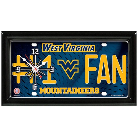 West Virginia Mountaineers #1 Fan Clock by GTEI Cover