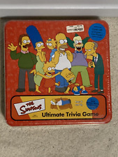 2002 The Simpsons Ultimate Trivia Game in Tin 100 Complete Cardinal 42999