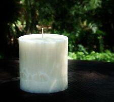 70hr VANILLA CHAMPAGNE Wedding Ivory Triple Scented Natural OVAL PILLAR CANDLE