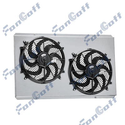 Full Aluminum Shroud+2x14" Fan For 1992-1993 Chevy GMC C/K 2500 3500 6.5L V8 - Изображение 1 из 4
