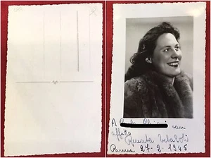 TEBALDI RENATA SOPRANO CARTOLINA FOTOGRAFICA CON DEDICA AUTOGRAFA DEL 1945 - Picture 1 of 1