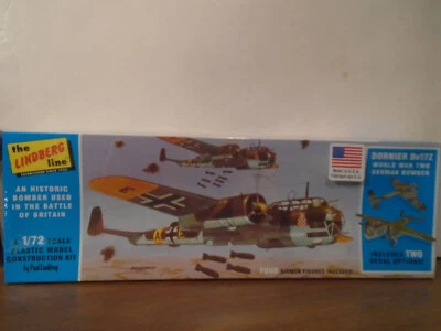 LINDBERG #HL414 1/72 SCALE DORNIER DO17Z WWII GERMAN BOMBER NEW IN SEALED BOX - Image 1 of 4