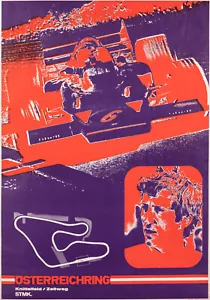 Original Vintage Poster - Österreichring - Autorennen - Großer Preis von Österreich - 1987 - Bild 1 von 5