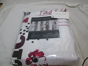 New Luxa Hotel Collection ROMANTIC NOTION Shower Curtain ~ Flowers, Butterflies - Picture 1 of 9