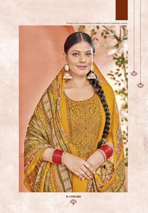 Indian Pakistani Designer Patiala Punjabi Yellow Rayon Stitched Salwar Kameez - Picture 1 of 3