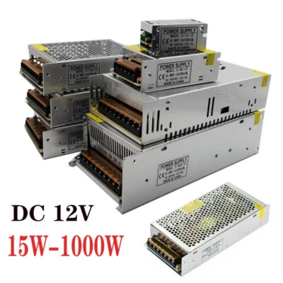 Power Supply AC110V-220V DC12V 15W-1000W Transformer Switching Adaptor Led Strip - Image 1 of 4