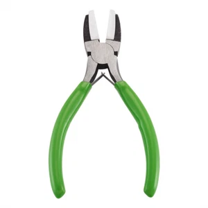 5.3" Strong Carbon Steel Flat Nose Pliers w/ White Nylon Jaw LimeGreen Hand Tool - Picture 1 of 9