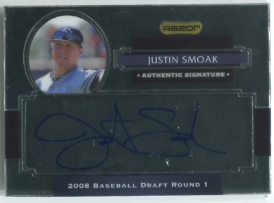 2008 Razor Baseball Drat Round 1#AU-JS Justin Smoak Autographed card - Image 1 of 2