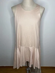 Abito Anthropologie Maeve M lungo canotta senza maniche asimmetrico rosa nucleo cottage - Foto 1 di 8
