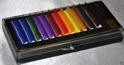 Eyelash Extension Mink C .15mm Rainbow colored lashes by Blink Signature - Image 1 of 3
