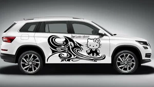 HELLO KITTY VINYL DECAL CAR TRUCK TRIBAL SIDES CUSTOM PERSONALIZE - Foto 1 di 8
