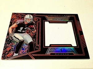 2019 Hunter Renfrow Panini Obsidian Volcanic Orange Refr. PlayerWornJersey #/50 - Picture 1 of 2
