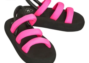 Rocket Dog Womens Chunky Sandals Flip Flops Sliders Hot Pink Black Summer - Picture 1 of 6