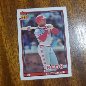 Billy Hatcher - 1991 Topps #604 - Cincinnati Reds Baseball Card - Picture 1 of 2
