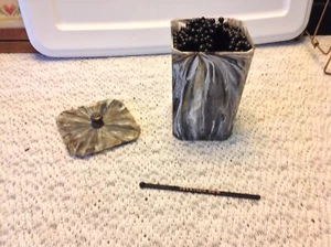 Vintage barware "KEYSTONE 90'S" Swizzel sticks & celluloid holder box full - Picture 1 of 3