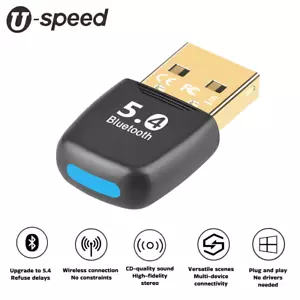 U-speed USB Bluetooth 5.4 klucz sprzętowy adapter do głośnika PC bezprzewodowa mysz klawiatura - Zdjęcie 1 z 7