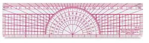 6" W-5 PROTRACTOR RULER 180 DEGREE WITH 8THS ART DRAWING DRAFTING ENGINEERING - Picture 1 of 1