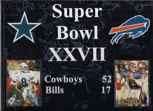 Super Bowl XXVII Football Plaque - Picture 1 of 1