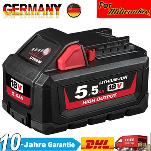 Batería Original Milwaukee M18 18V XC 5,5 Ah Li-Ion M18B6 48-11-1860 48-11-1852 - Imagen 1 de 12