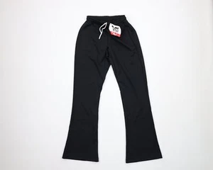 NOS Vtg 90s Streetwear Womens Small Blank Flared Wide Leg Sweatpants Black USA - Picture 1 of 11