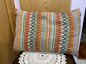 Retro Accent Pillow ~ Vintage ~ Orange Yellow Green Blue - Picture 1 of 6