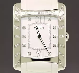 Ebel Brasilia Edelstahl weiß Keramik Diamant Damen Quarzuhr - E 9256 - Bild 1 von 10