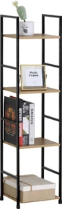 4 Tier Ladder Shelf Bookcase Tall Living Room Display Storage Shelving Unit - Picture 1 of 5