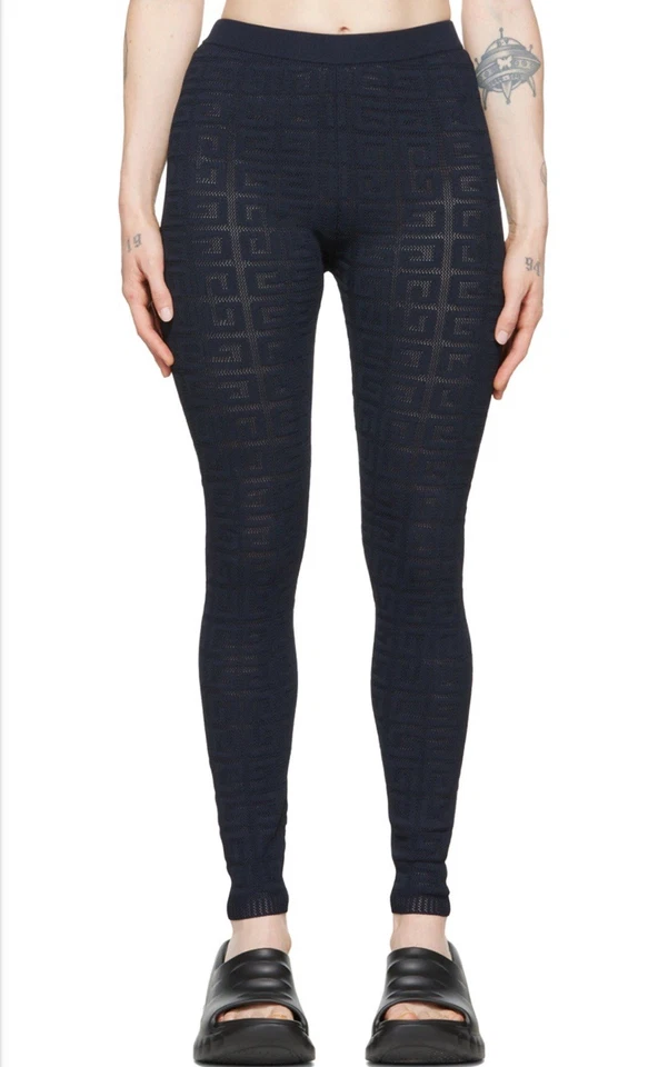Givenchy Small 4G Jacquard Stretch Monogram All Over Legging in Black Sz S - Image 1 of 4