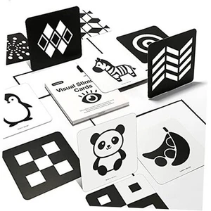 High Contrast Baby Flashcards, Newborn Brain Development Toys, Visual - Picture 1 of 7