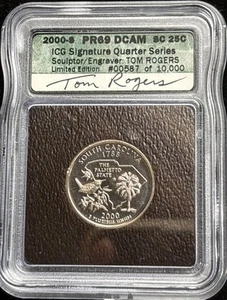 2000-S South Carolina Quarter ICG PR69 DCAM 25C Tom Rogers - Picture 1 of 2