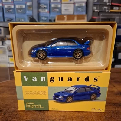Vanguards Corgi 1:43 Subaru Impreza 22B STi cupé azul sónico VA12302 modelo en caja Foto 1 de 4