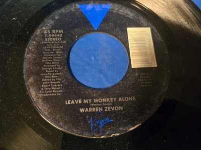 Warren Zevon – Leave My Monkey Alone - 7" VINYL SINGLE - Image 1 of 3