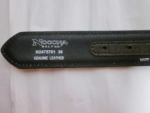 Cinturón de hombre Nocona Western de cuero plateado conchos negro/marrón talla 38 N2475701 - Imagen 1 de 6