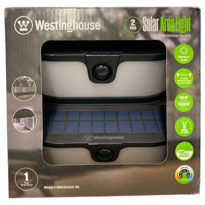 Westinghouse 1200 Lumen Solar Motion Activated Pre-Linked Wall Lights (2 Pack) - Picture 1 of 3