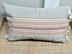 CUSCINO RALPH LAUREN HALF MOON BAY REILLY THROW - NUOVO CON ETICHETTE - $185 - 16X24 - Foto 1 di 4