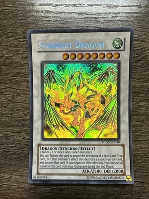 Yugioh Stardust Dragon Ghost Rare TDGS-EN040 The Duelist Genesis Unlimited - Image 1 of 4