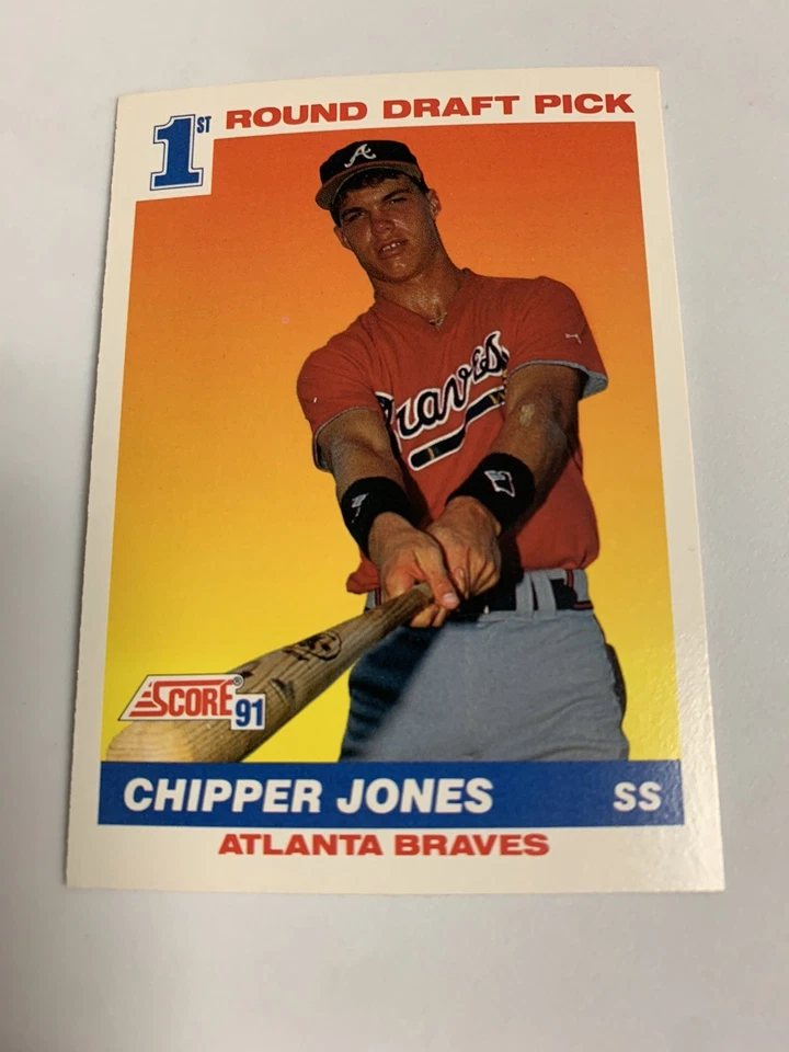 1991 Score 1st Rond Draft Pick Chipper Jones Atlanta Braves - Image 1 of 1