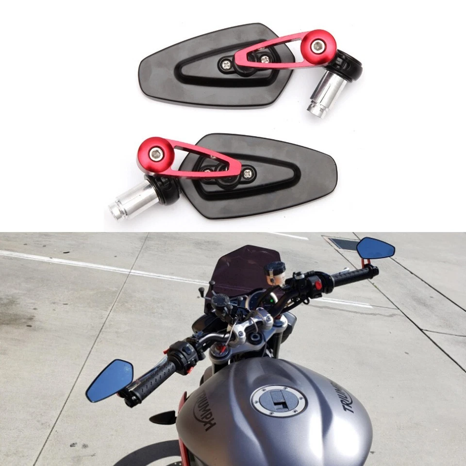 Espejos retrovisores de extremo de manillar de motocicleta de 7/8" para Triumph Tiger 1050 800/Thruxton 1200 Foto 1 de 4
