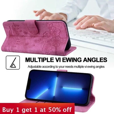 For iPhone 17 Air 16 Pro Max 15 14 13 12 11 XR 7 XS Phone Leather Case wallet - Image 1 of 4