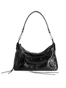 Balenciaga Le City Moto schwarze Leder Schultertasche neu und original - Bild 1 von 4