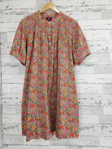J Crew Liberty Stoff Kurzarm Mini Shirt Kleid Meadow Song Stoff Damen XXL - Bild 1 von 13