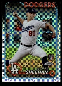 2024 Topps cromo #283 Emmet Sheehan X-Fractor #/299 - Imagen 1 de 2