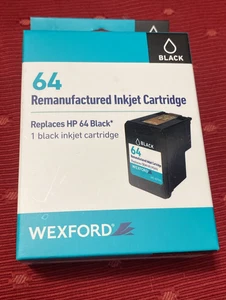 Wexford 64 Tintenstrahlpatrone schwarz werkseitig versiegelt ersetzt HP 64 - Bild 1 von 7