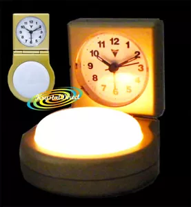 PSV Beep Alarm Clock GOLD White Push Light Function - Picture 1 of 1