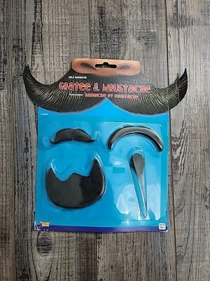 Vintage Self Adhesive Goatee Mustache Costume New - Image 1 of 3