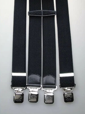 MARKENLOS extra starke Hosenträger 40 mm breit versch. Farben wählen starke Clips