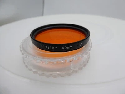 VIVITAR 49MM 49 MM ORANGE (O2) - ORIGINAL CASE - VG  CONDITION - Image 1 of 3